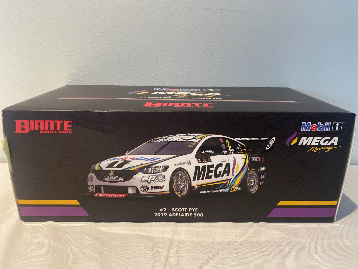 1:18 Scott PYE 2019 Mobile 1 Mega Racing Holden ZB Commodore cert 69168