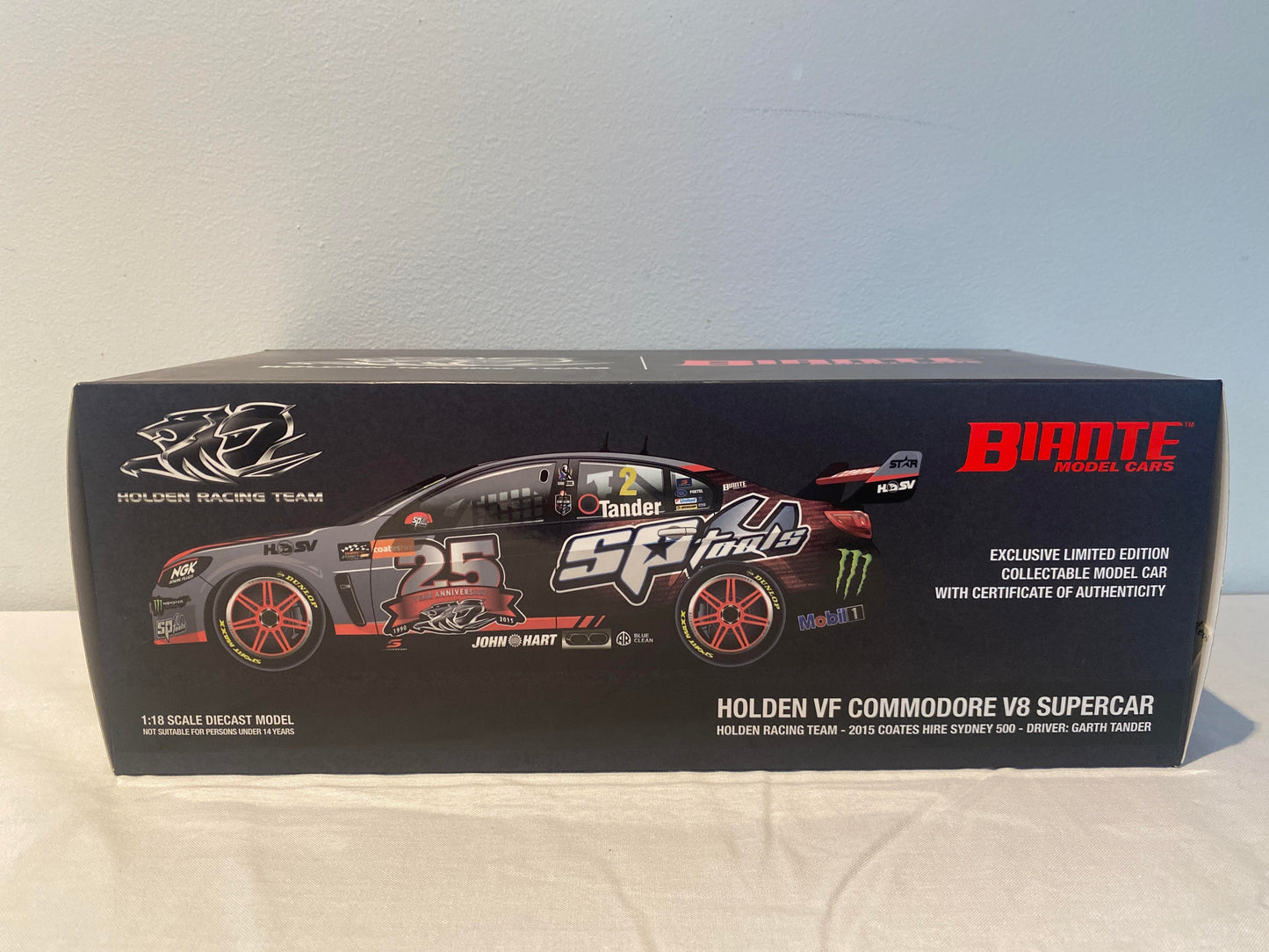1:18 Holden Commodore V8 Supercar Driver Garth Rander 2015 Coates Hire Sydney