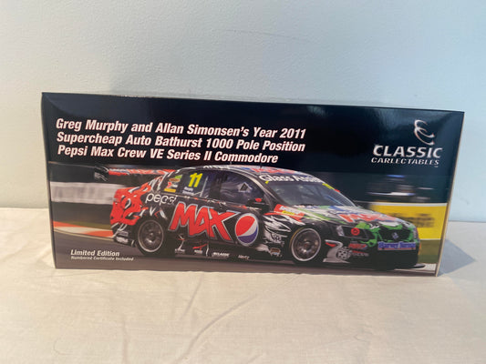 1:18 Greg Murphy Allan Simonsen year 2011 Bathurst 1000 Pole Position Pepsi Max Crew VE Series 2 Commodore