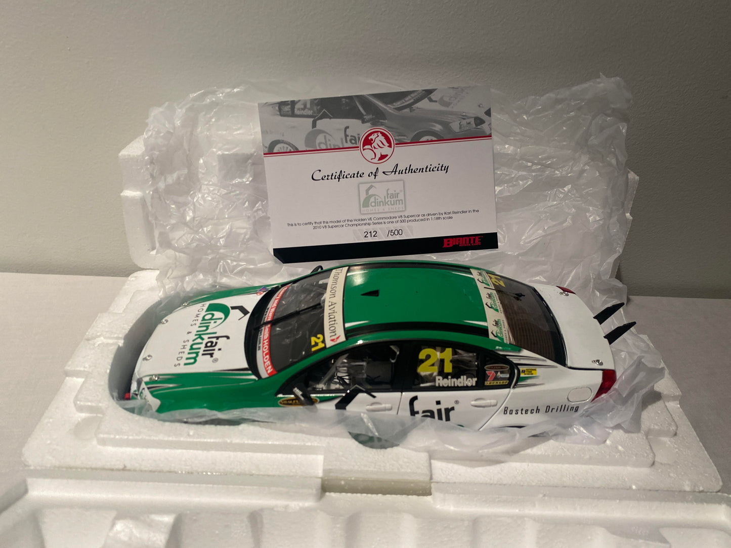 1:18 Fair dinkum sheds racing 2010 Holden VE commodore - Karl Reindler