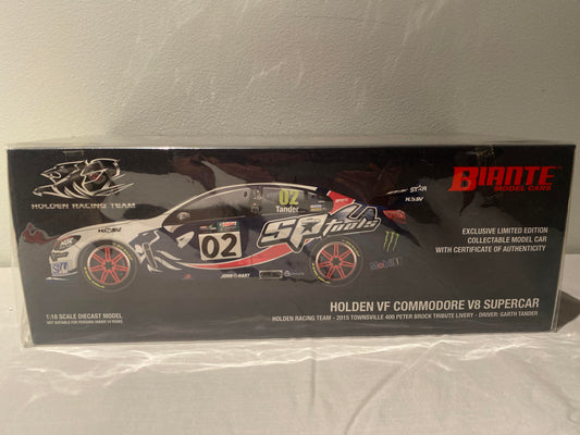 1:18 Biante Holden VF commodore v8 supercar 2015 Townsville 400 Peter Brock tribute Livery , driver Gareth Tander #2