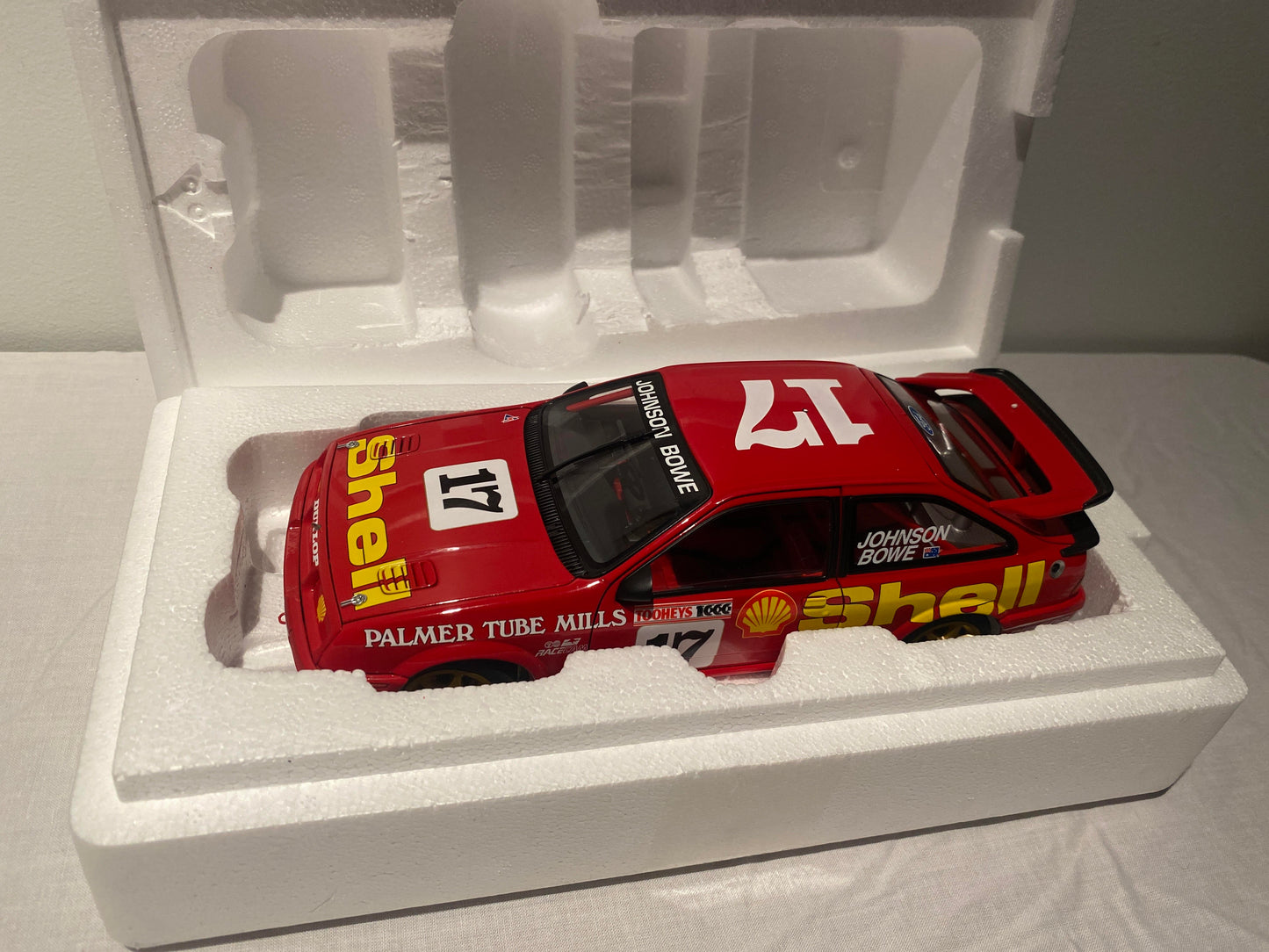 1:18 [SIGNED] Ford Sierra rs500 Dick Johnson and John Bowe 1991 Tooheys Bathurst 1000