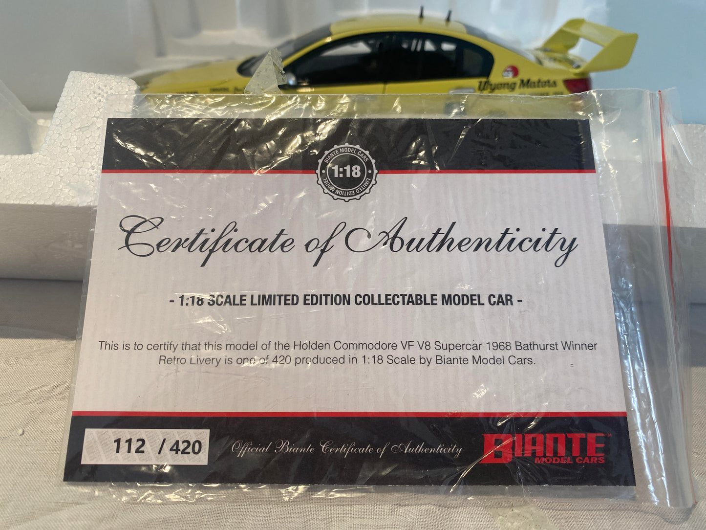 1:18 Holden Commodore 1968 Bathurst Winner Retro Livery Exclusive Limited Edition
